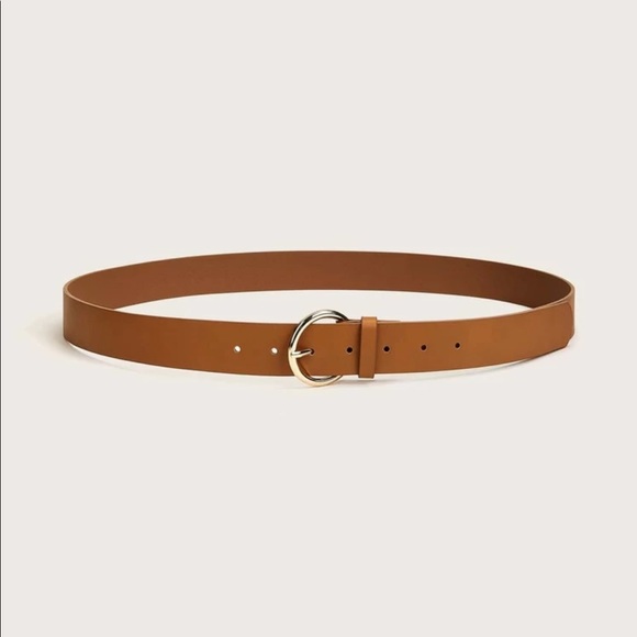 Vegan leather gold belt brown camel black - Picture 4 of 7